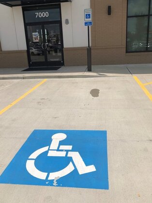 Handicap Parking Space with Sign in Miami, Fl