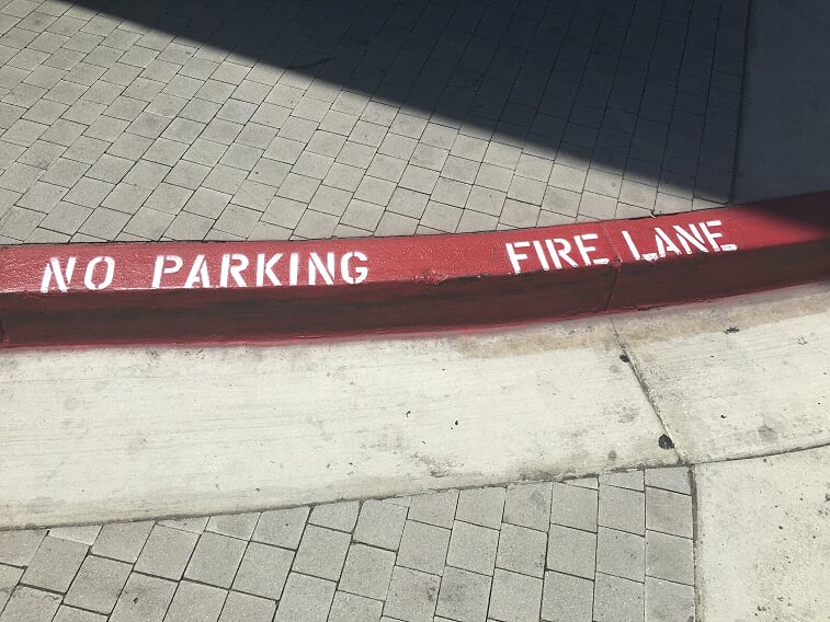 Fire lane striping in your parking lot North Miami Beach, Florida